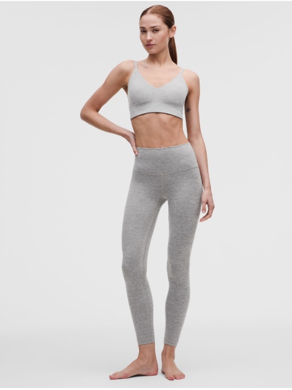 NWT Lululemon Align High Rise Pant 25” - Heathered Core Medium Gray - Size 6